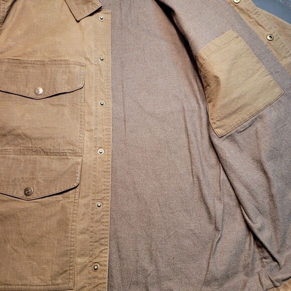 Flint and Tender Waxed Trucker Field Jacket Mens Large Made In China EXCELLENT - Picture 5 of 9